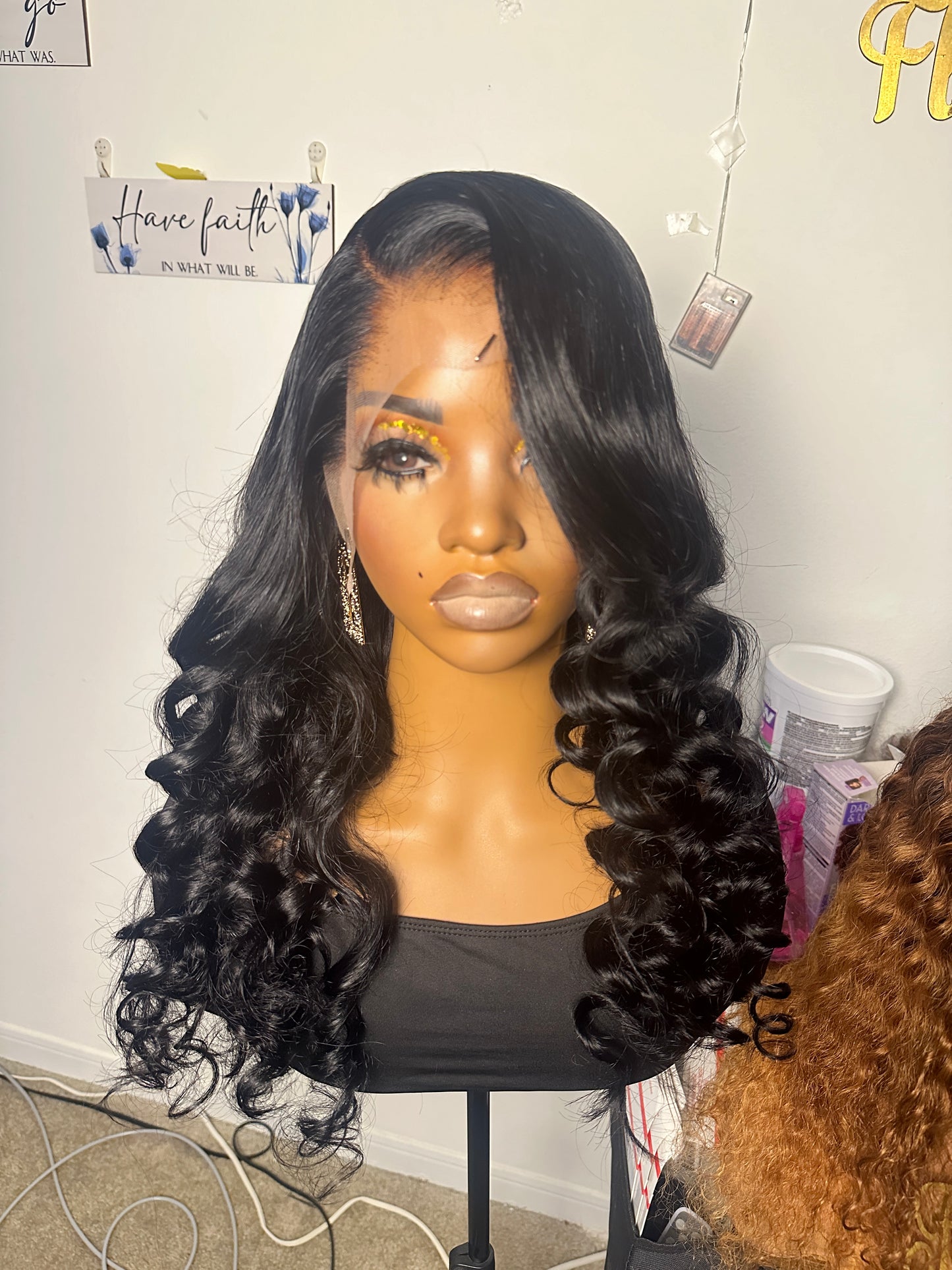 Wand curled frontal wig deal