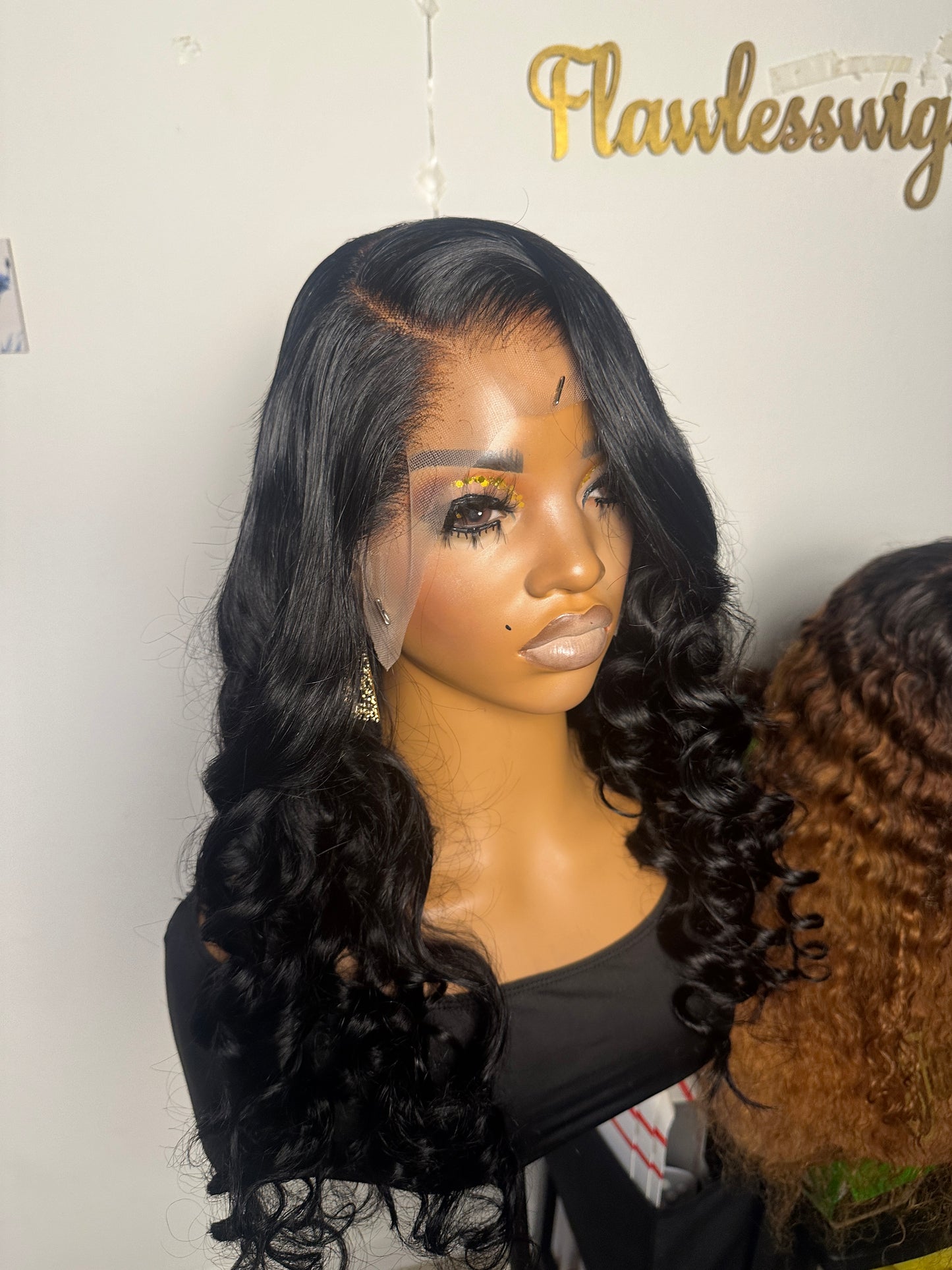 Wand curled frontal wig deal