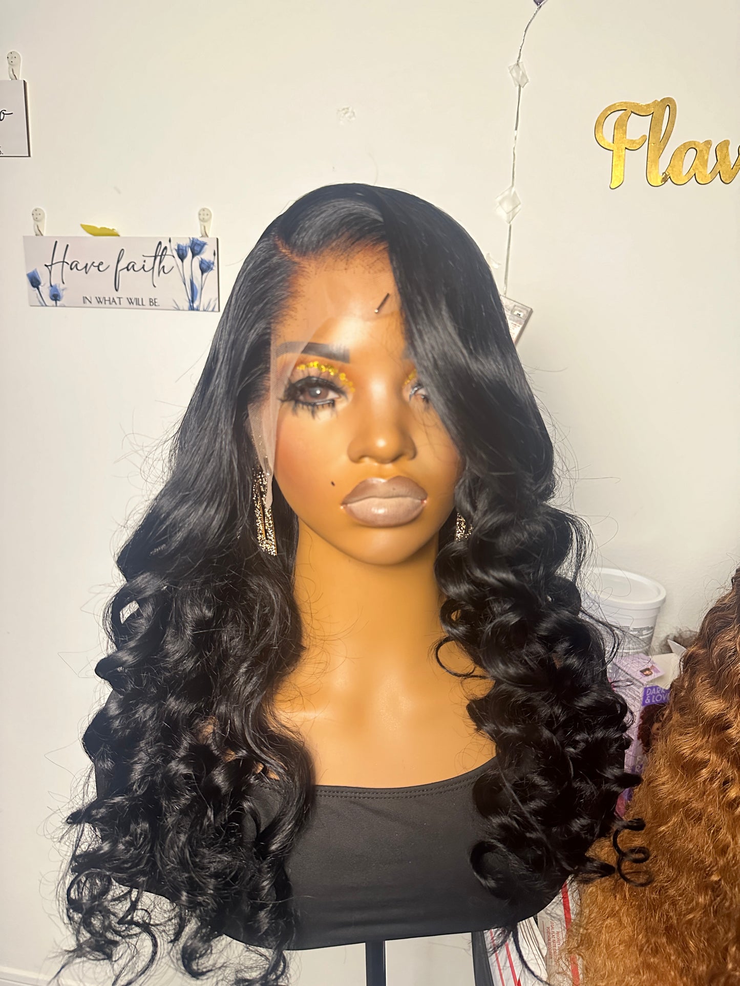 Wand curled frontal wig deal