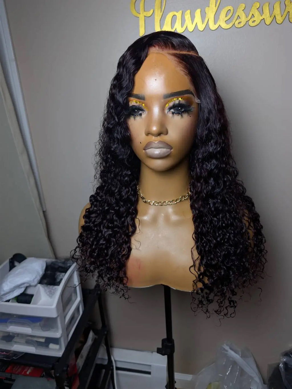 Indian curly deep burgundy