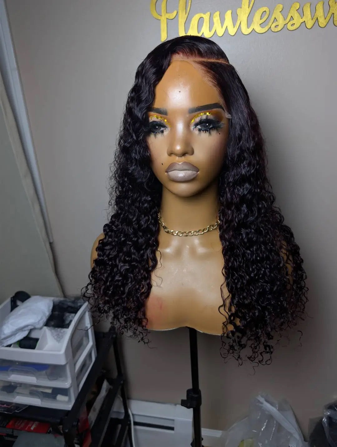Indian curly deep burgundy