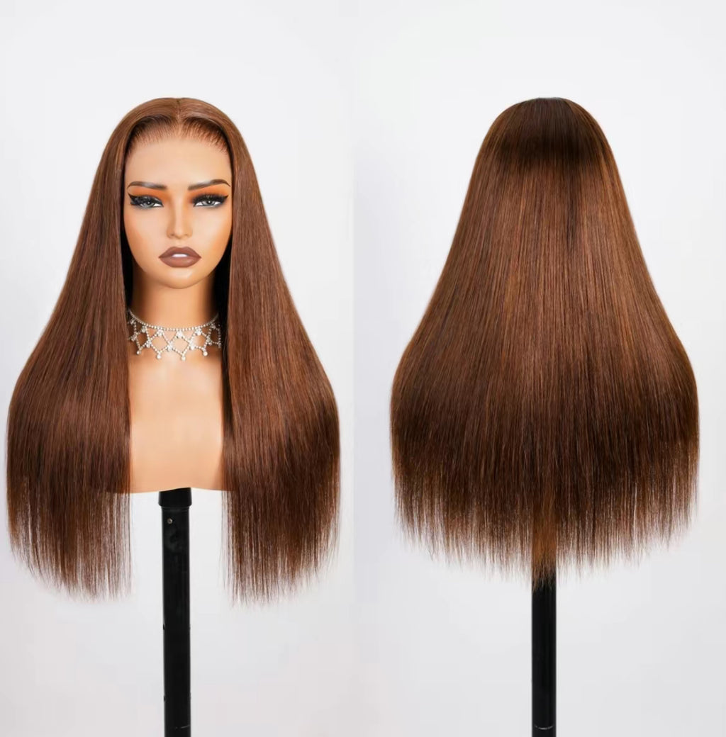 Chocolate brown frontal straight