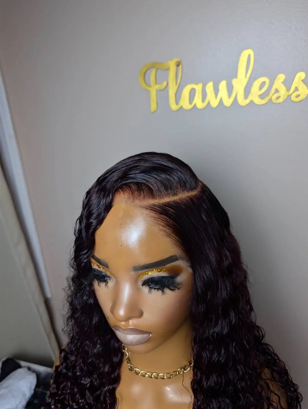 Indian curly deep burgundy