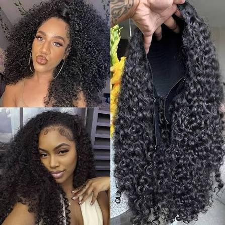 5*5 HD Burmese curly half wig