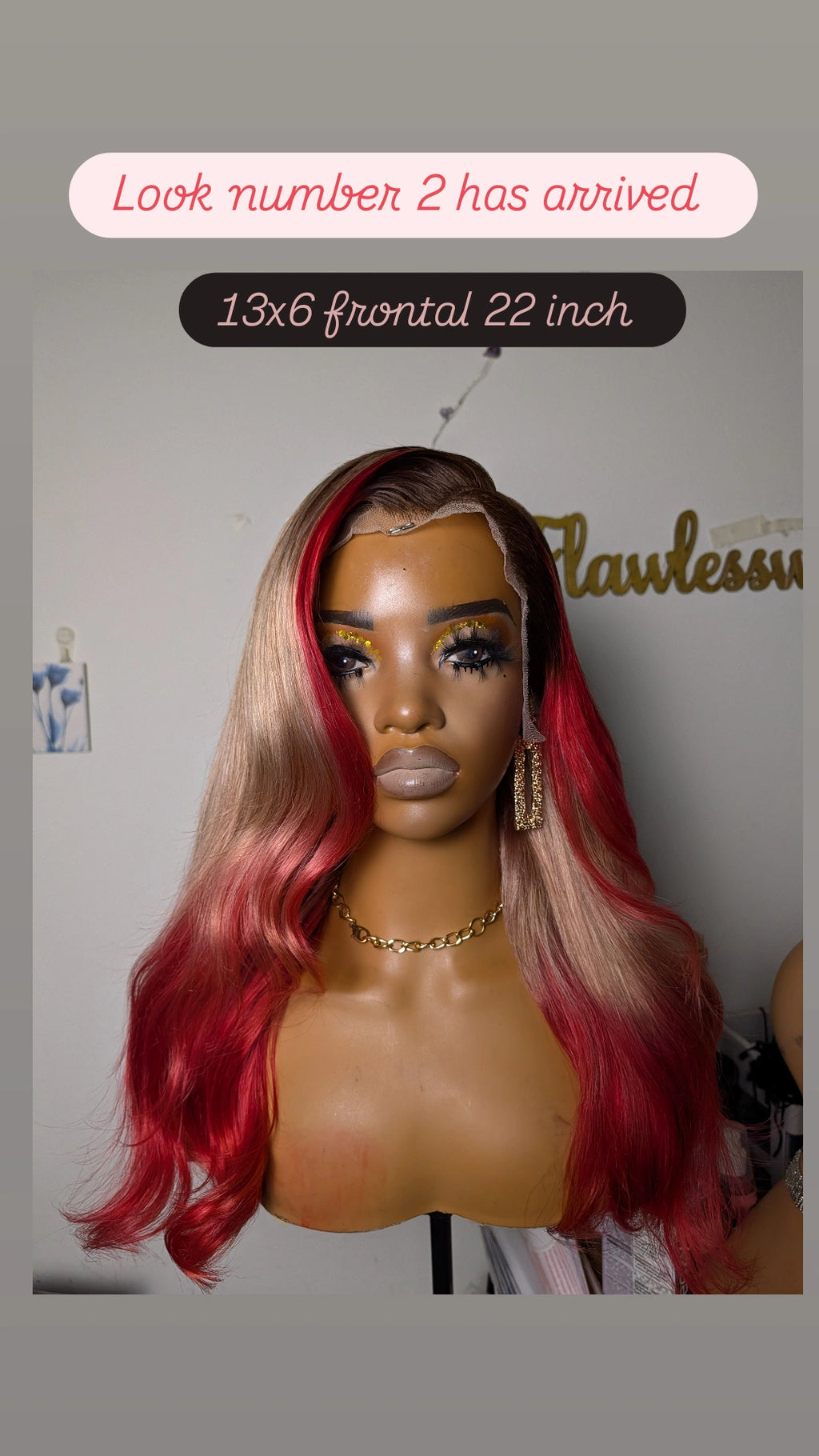 Frontal Valentines day wig
