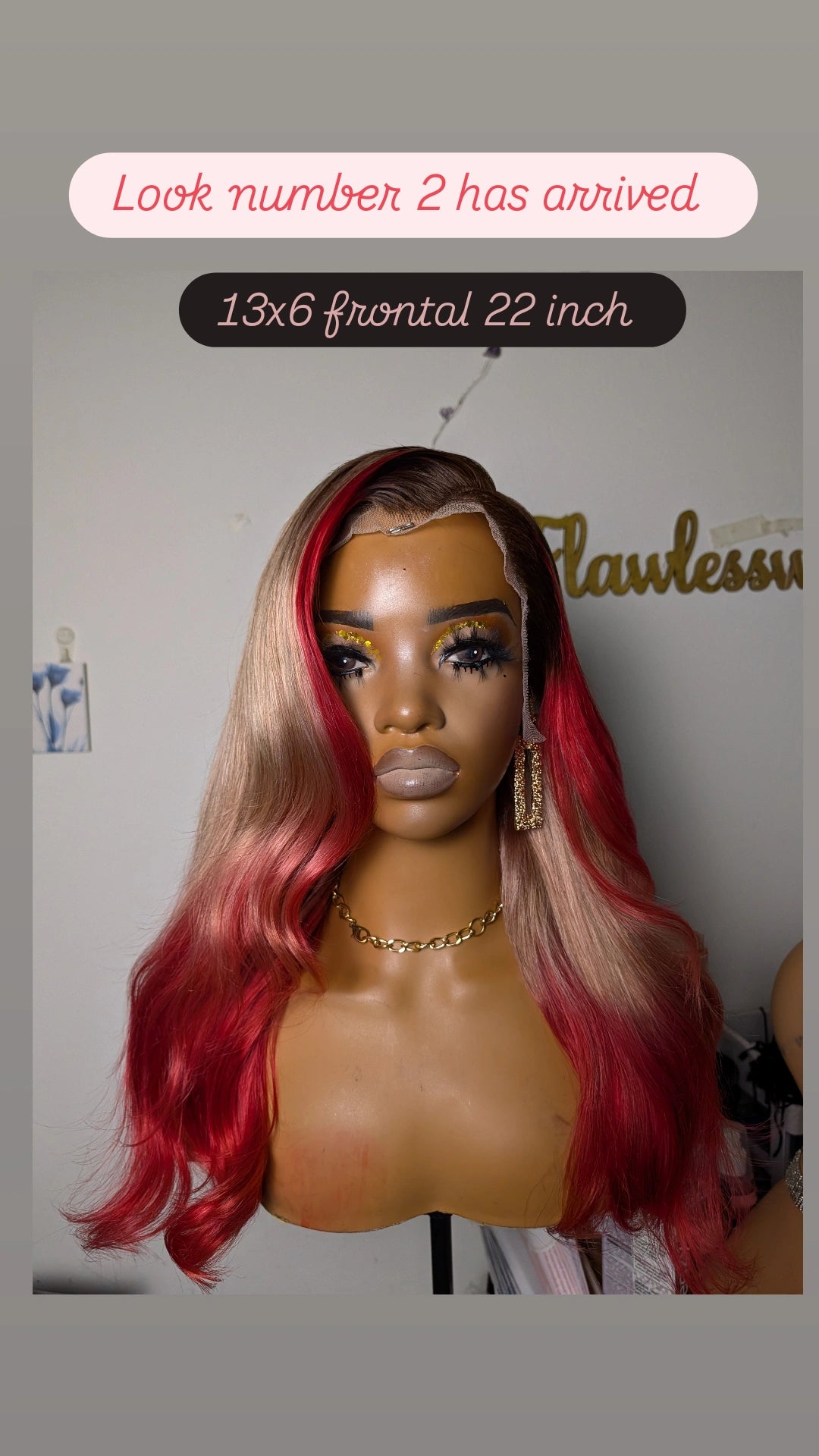Frontal Valentines day wig